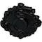 Ekena Millwork Kinsley Flowing Leaf Ceiling Medallion, Hand-Painted Jet Black, 30 3/8"W x 20 3/4"H x 1"P CM30KIBLF - alternate 3